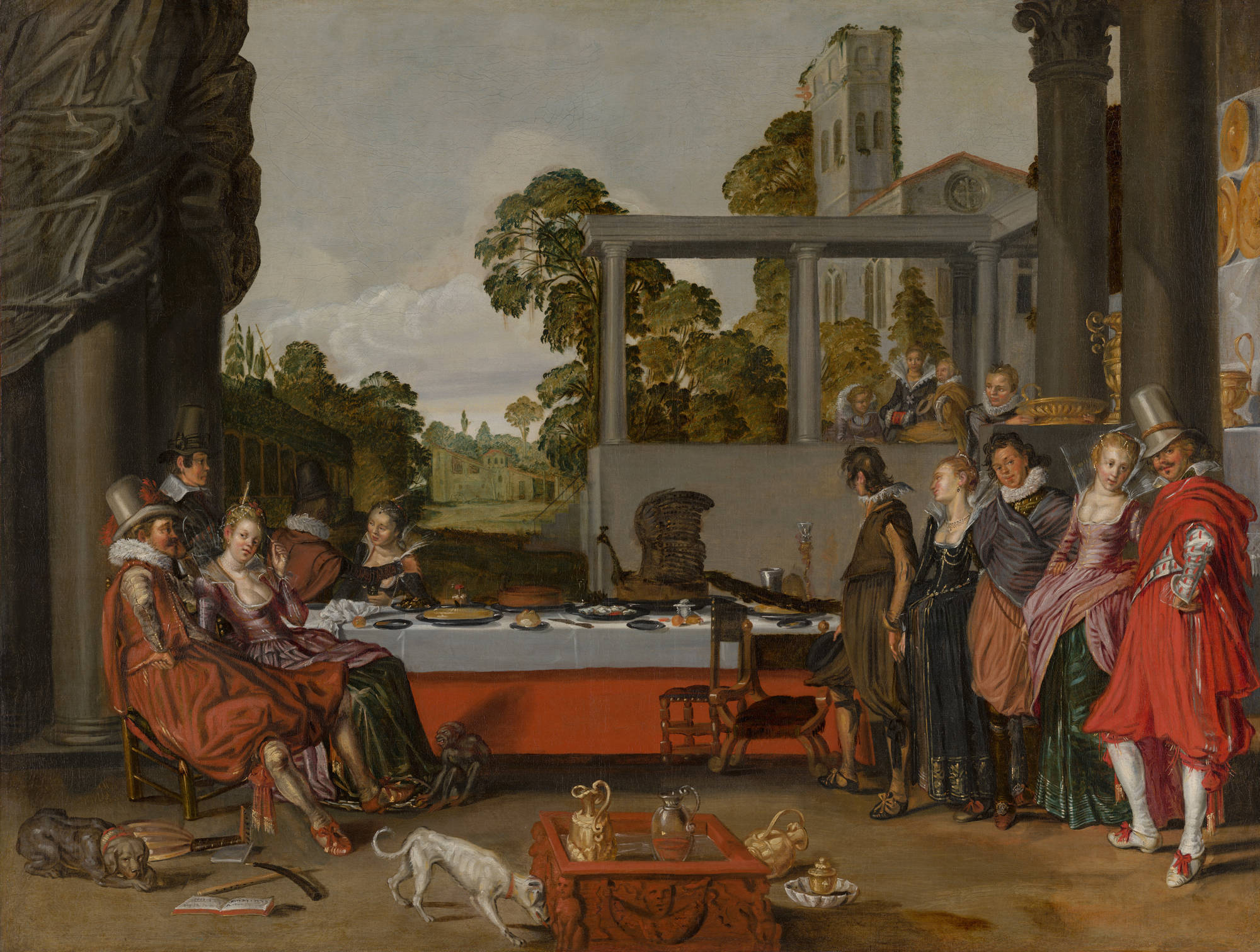 Willem Buytewech Vrolijk gezelschap in de open lucht Merry Company on a Terrace
