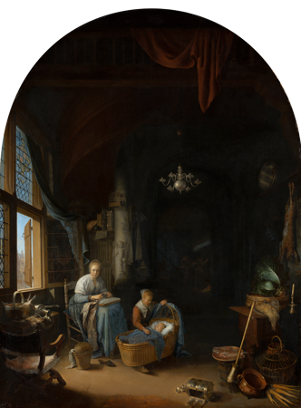 Gerrit Dou 'De jonge moeder' 'The Young Mother'